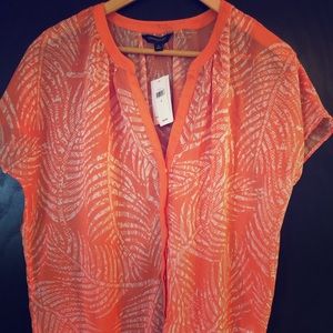 Banana Republic peach blouse